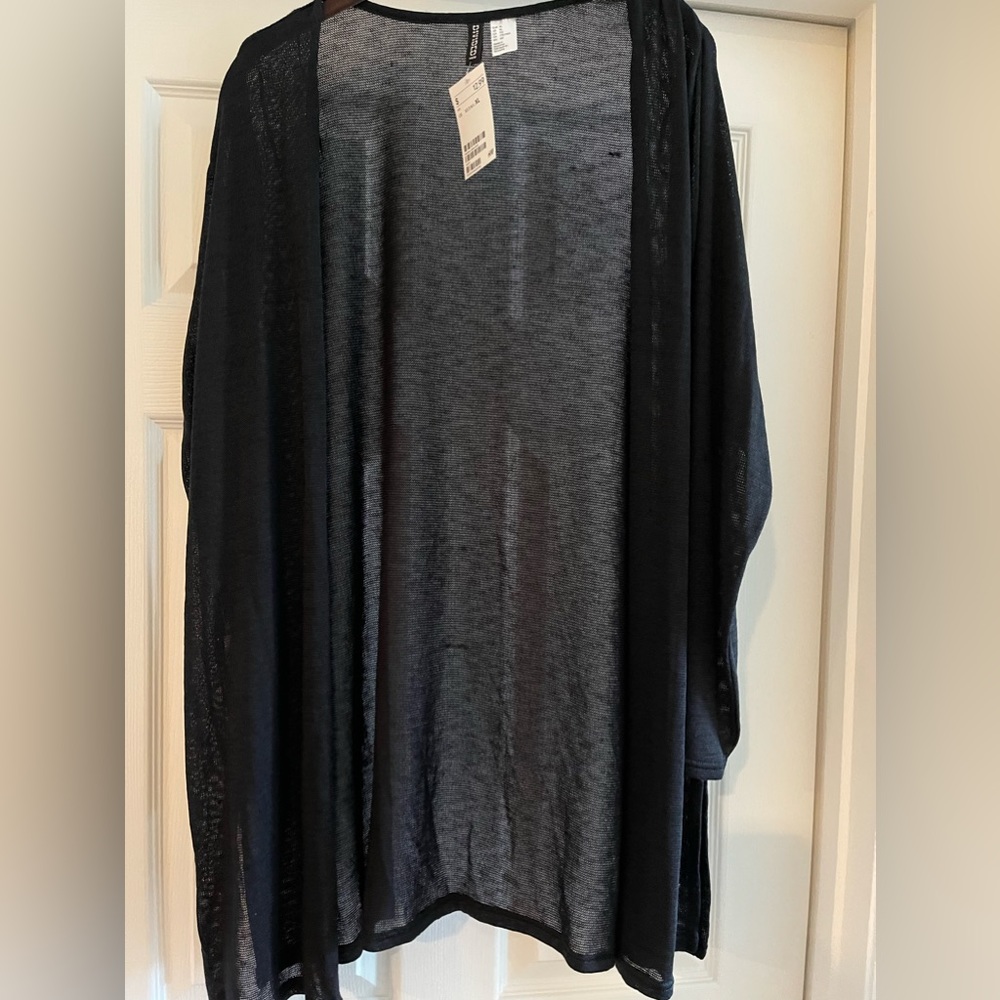 H&M Black Sheer-like Long Sleeve Sweater